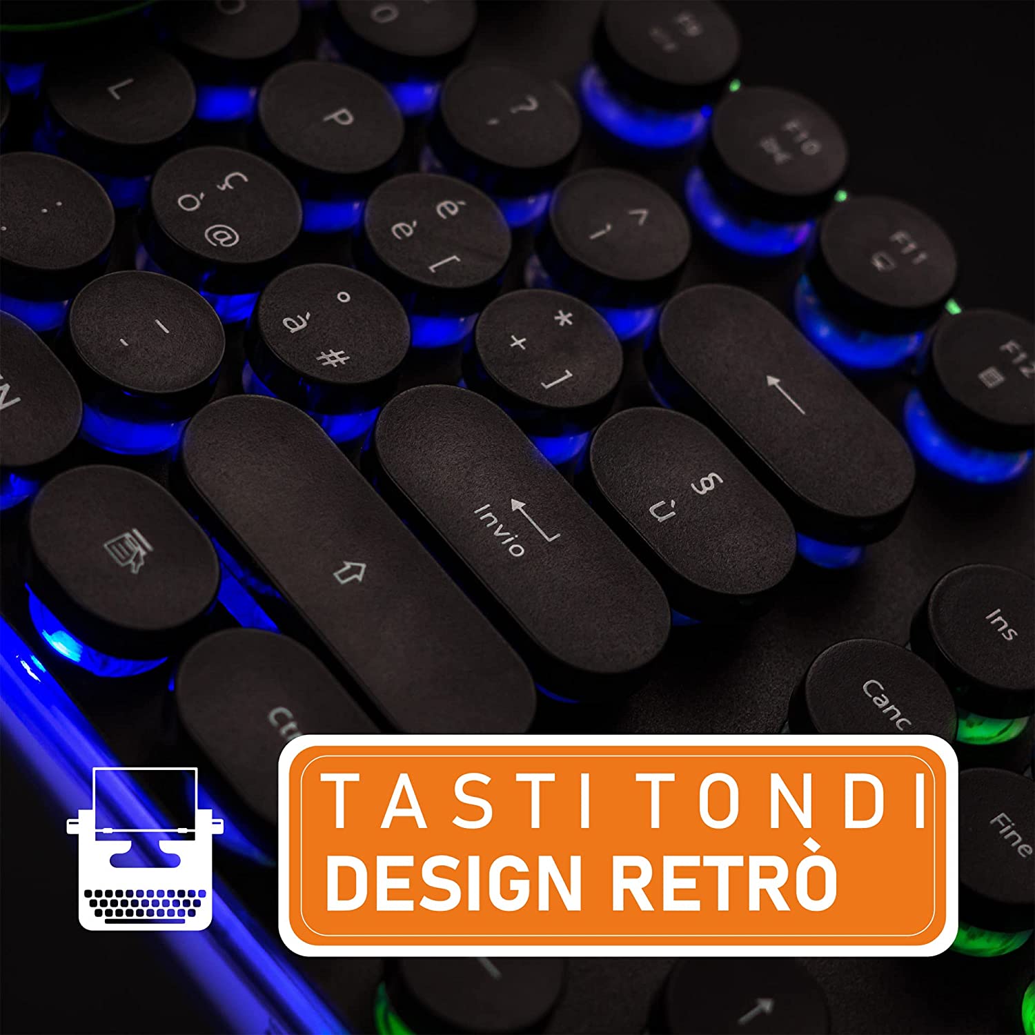 Kit gaming wired Noua venus tastiera retroilluminazione arcobaleno+mouse 2400DPI foto 5